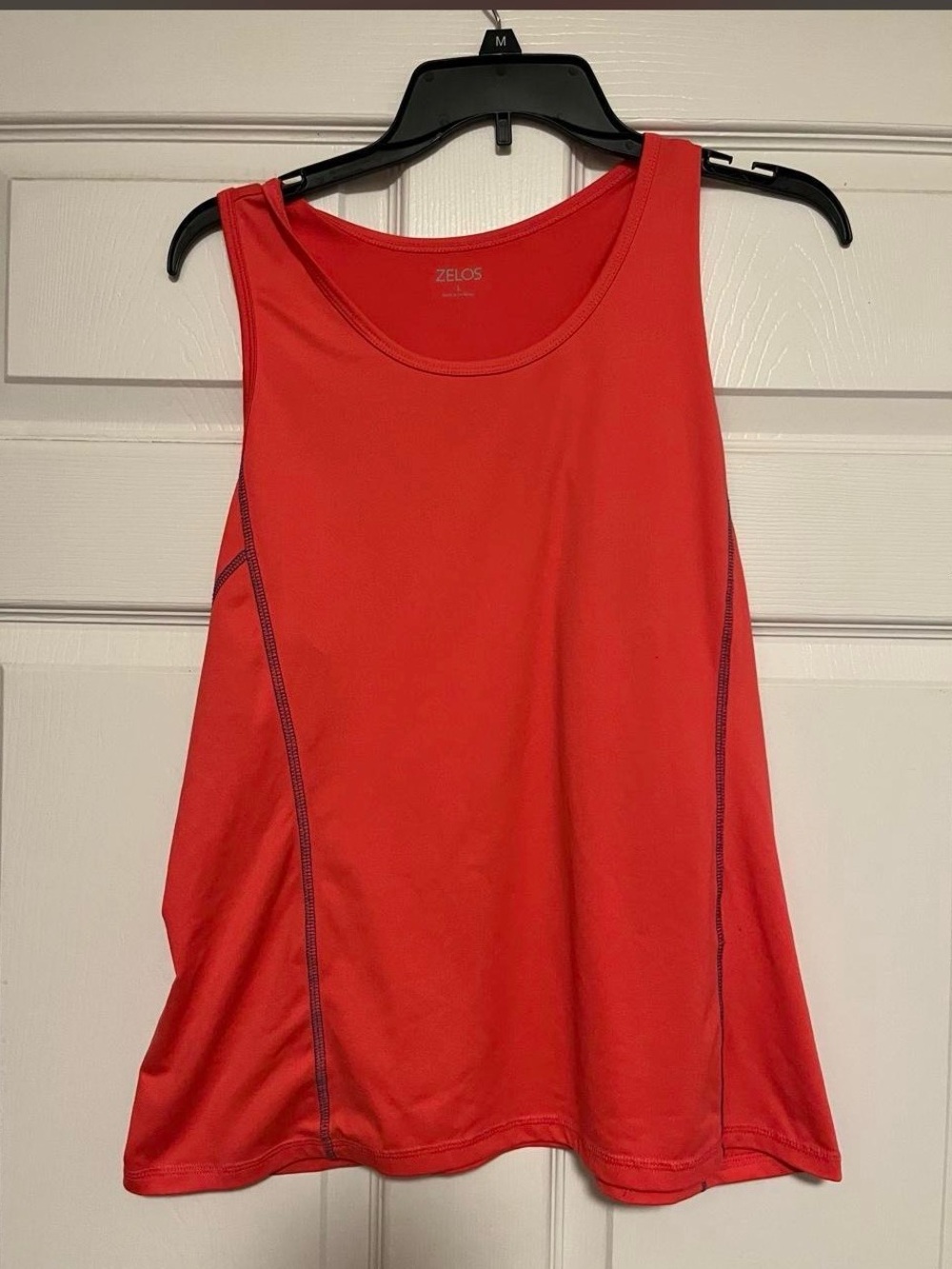 ZELOS Women's Bright Red Athletic Tank Top